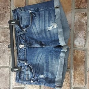 Refuge Distressed Denim Shorts 8